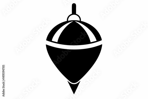 plumb bob silhouette line art vector illustration
