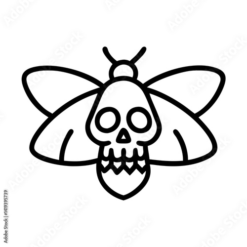 Death moth skull vector illustration, halloween moth, skull moth tattoo design, deathhead moth art