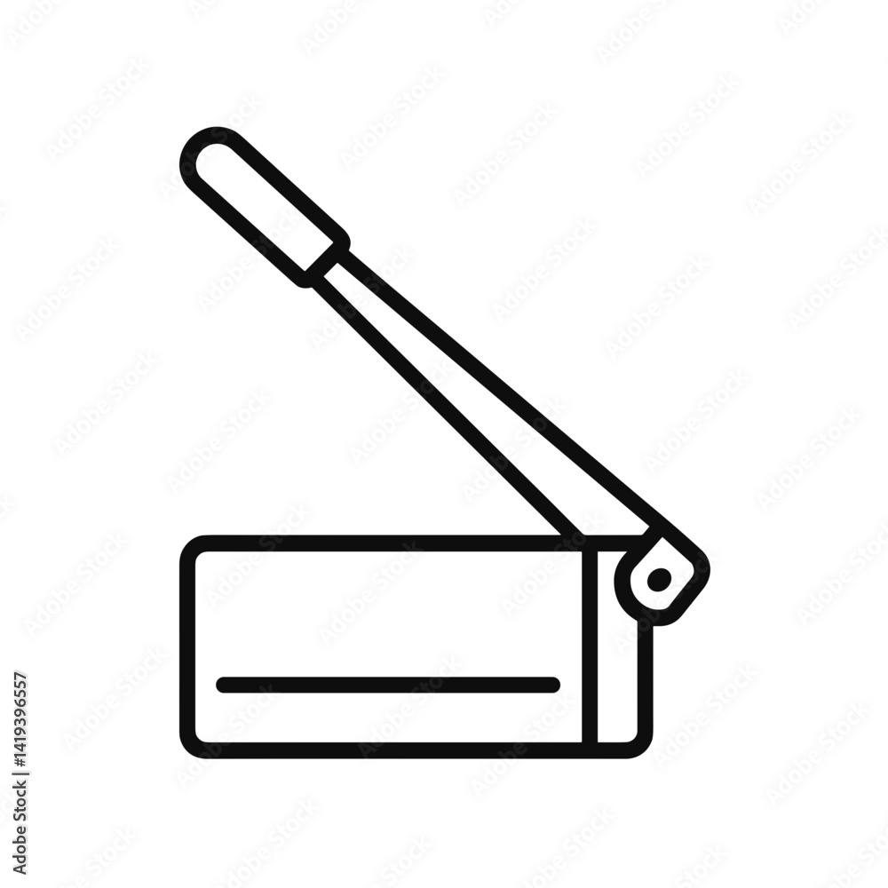 Obraz premium Paper cutter icon illustrating creativity and crafting tools 