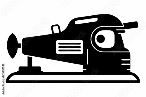 power sander silhouette line art vector illustration