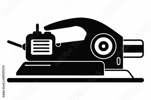 power sander silhouette line art vector illustration