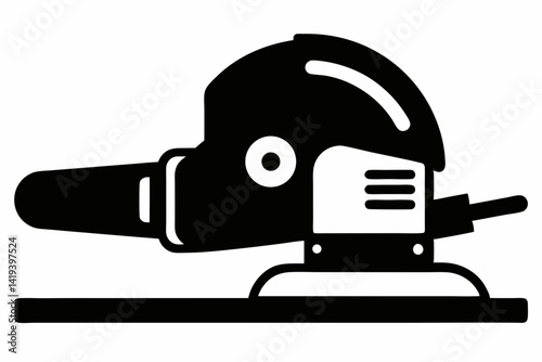 power sander silhouette line art vector illustration