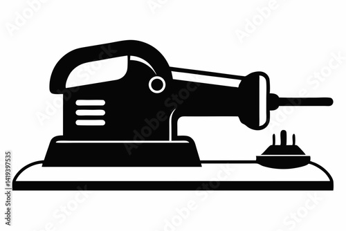 power sander silhouette line art vector illustration