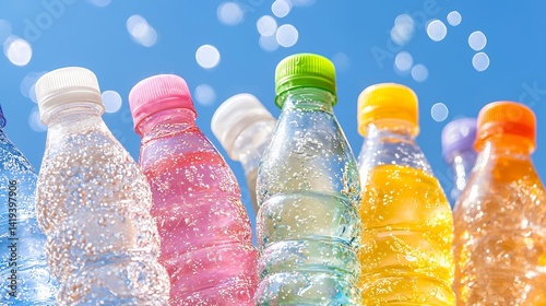 Wallpaper Mural Colorful sparkling beverage bottles Torontodigital.ca