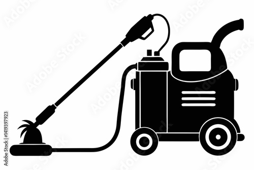 power washer silhouette line art vector illustration