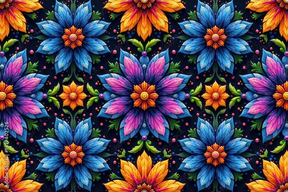 Intricate floral pattern, repeating seamlessly , summer, delicate, repeat pattern Intricate floral pattern, repeating seamlessly , summer, delicate, repeat pattern