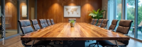 Corporate conference room with wooden tables, corporate, meeting