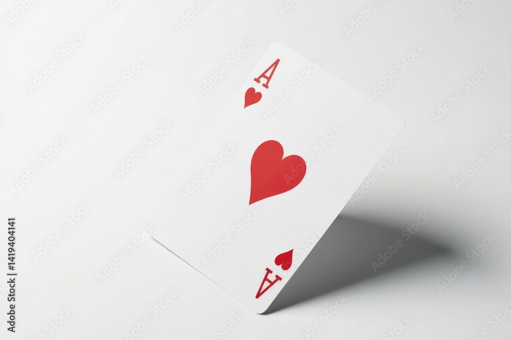 Side view of a flipped playing card, isolated on white , paper, suit Side view of a flipped playing card, isolated on white , paper, suit