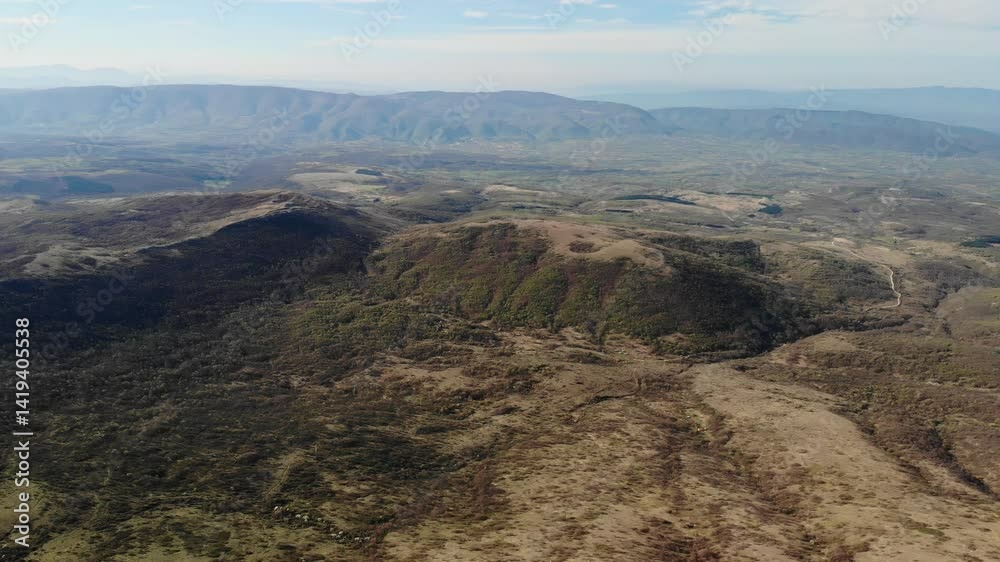Aerial Flight Over Mountain Ridge Aerial Flight Over Mountain Ridge