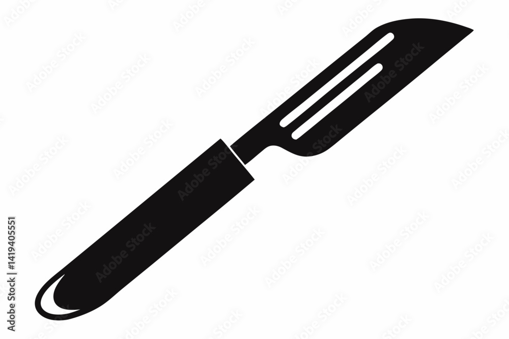 scalpel silhouette line art vector illustration scalpel silhouette line art vector illustration