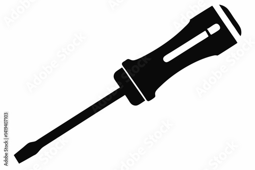 screwdriver silhouette line art vector illustration
