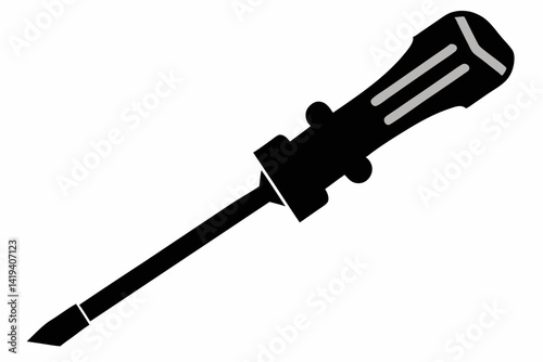 screwdriver silhouette line art vector illustration