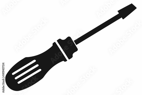 screwdriver silhouette line art vector illustration