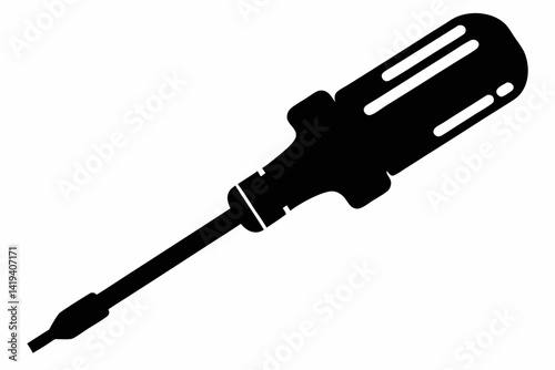 screwdriver silhouette line art vector illustration