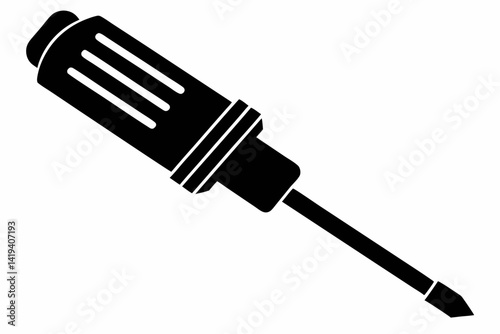 screwdriver silhouette line art vector illustration