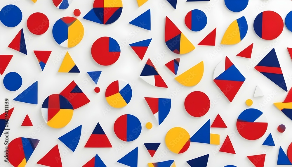 A vibrant and modern arrangement of colorful geometric shapes creates a dynamic pattern. A vibrant and modern arrangement of colorful geometric shapes creates a dynamic pattern.