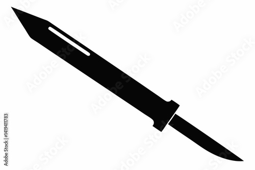 surgical blade silhouette line art vector illustration