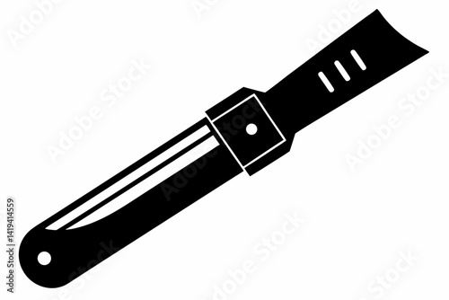 utility knife silhouette line art vector illustration