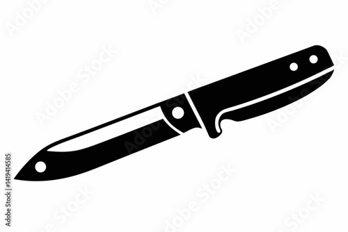 utility knife silhouette line art vector illustration