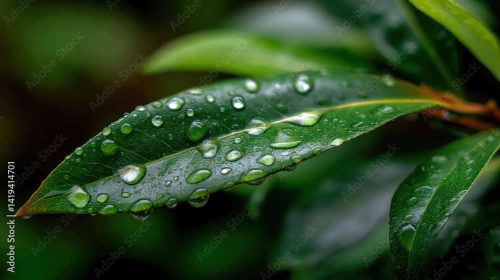 Close-up of wet leaves Close-up of wet leaves