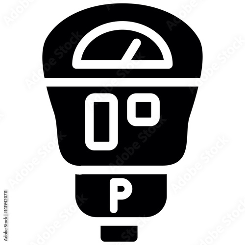 Parking Meter Glyph Icon