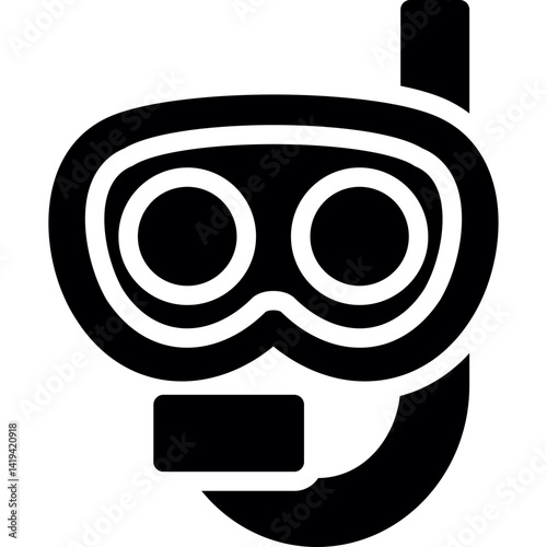 Snorkeler Glyph Icon