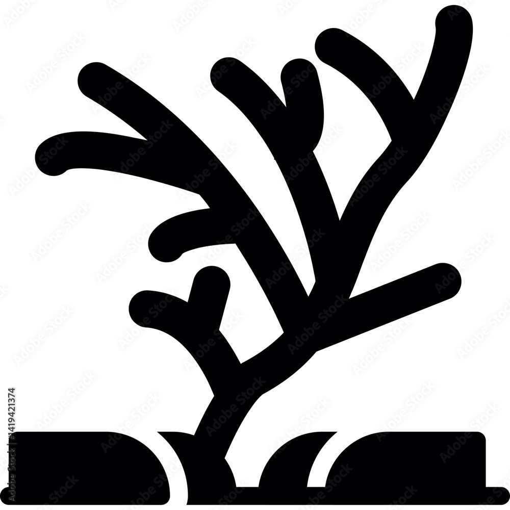Obraz premium Reef Glyph Icon