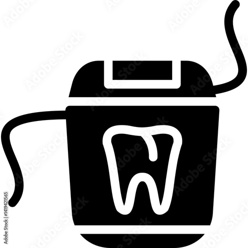 Dental Floss Glyph Icon