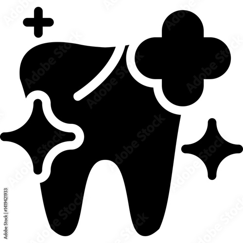 Tooth Whitening Glyph Icon