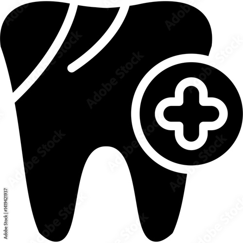 Dental Filling Glyph Icon