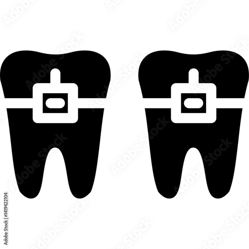 Orthodontics Glyph Icon