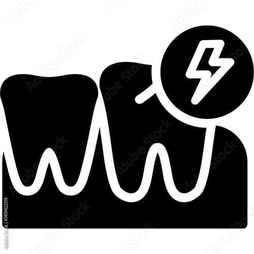 Teeth Grinding Glyph Icon