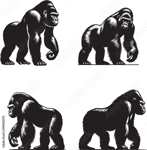 Bongo Gorilla Vector Illustration – Cool Urban Style Gorilla Character Art