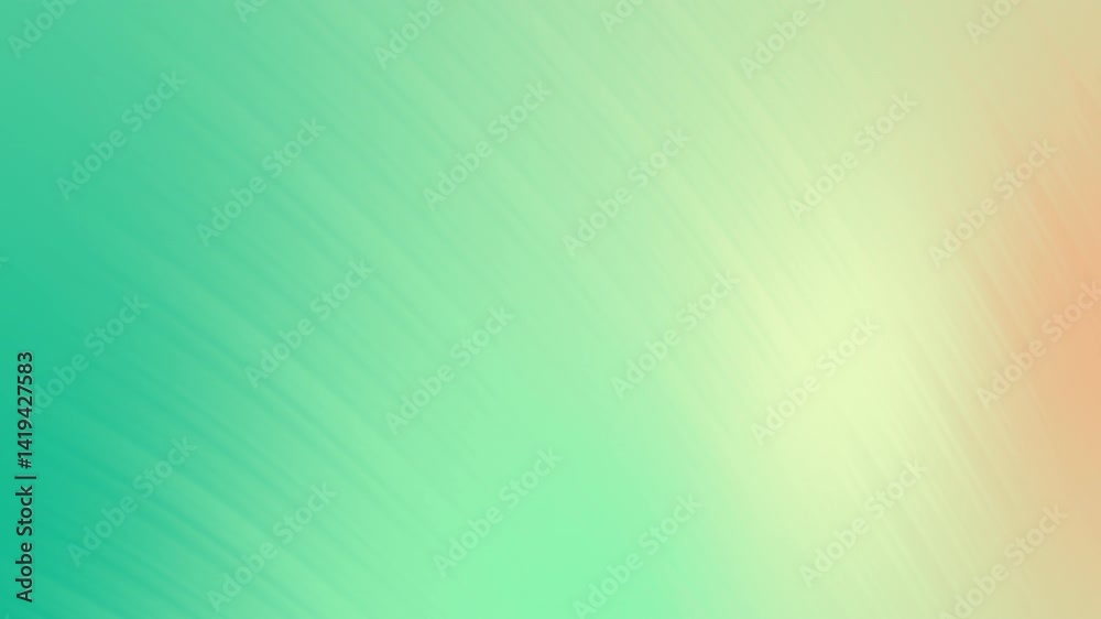 Soft pastel gradient background with green, peach and cream. Calm abstract background