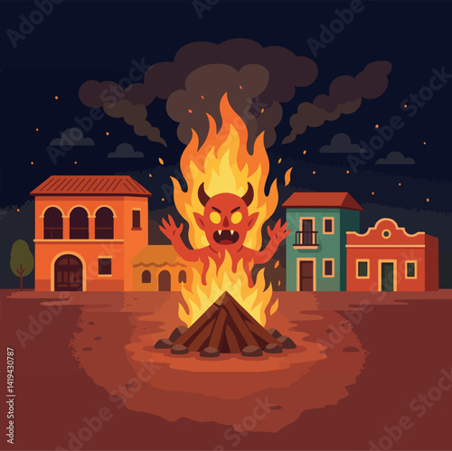 Quema del diablo Guatemala