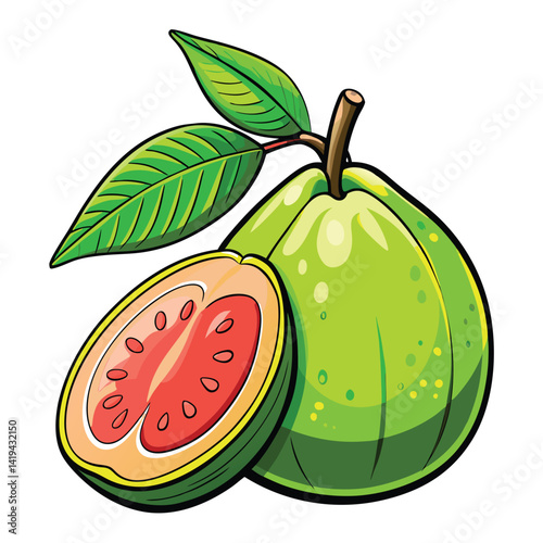 Guava Fruit Illustration