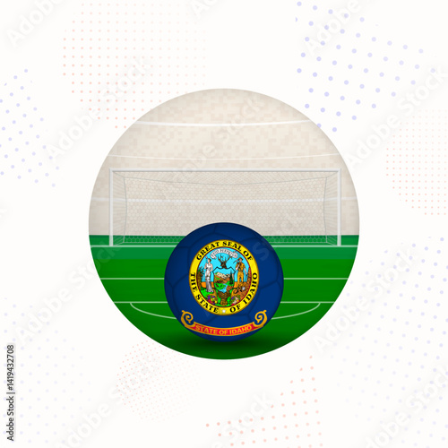 Idaho Flag Football Image for Sports Promotions, Idaho Soccer Ball Ready for Kickoff.