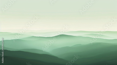 Elegant plain green gradient background with smooth transitions, featuring cloud-like waves and futuristic visual appeal.

