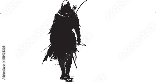 silhouette of a hunter