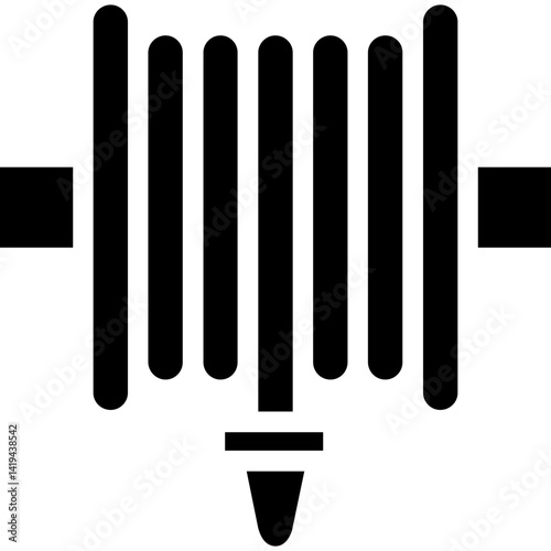 Hose Nozzle Glyph Icon