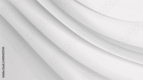 Elegant plain white gradient background with smooth transitions and wavy curved lines for modern digital use.

