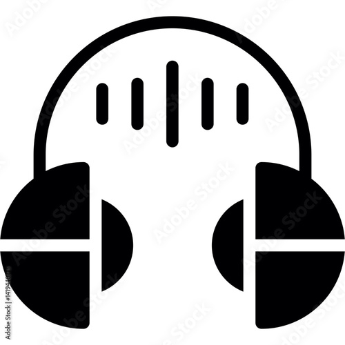 Headphones Glyph Icon