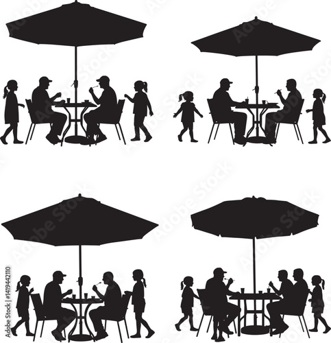 family reunions man vector silhouette image