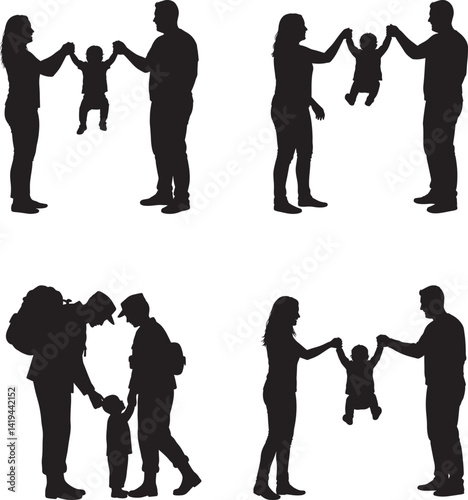 family reunions man vector silhouette image