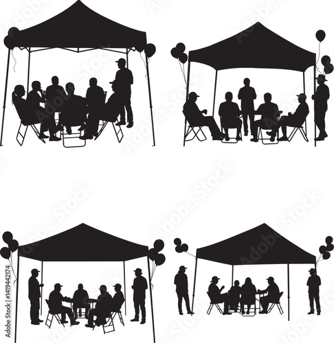 family reunions man vector silhouette image