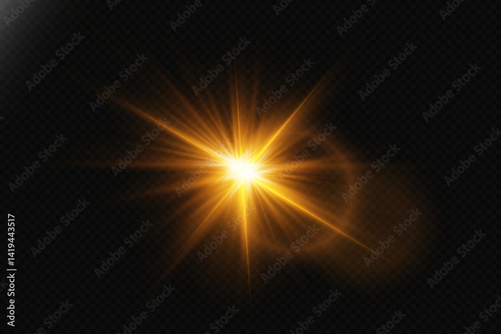 Light effect of flash of star sparks. On transparent background. Light effect of flash of star sparks. On transparent background.