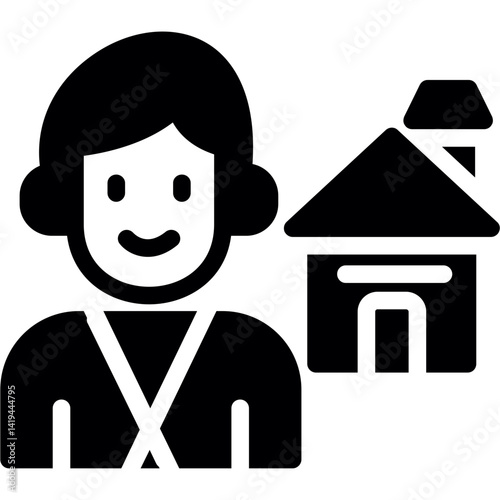 Realtor Badge Glyph Icon