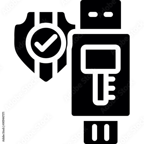 Two-Factor Authentication Glyph Icon