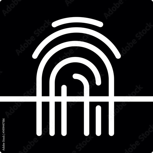 Fingerprint Glyph Icon