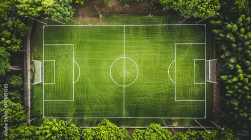 Wide Angle Soccer Field Scene